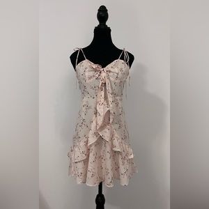 Stunning peach frill dress